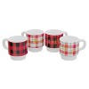 American Atelier Christmas Ceramic Mug & Rack Set - 4 Cups & Standing Metal Rack for Kitchen Countertop, Tabletop, or Café Display, 14 oz, Warm Cozy - 2 of 4