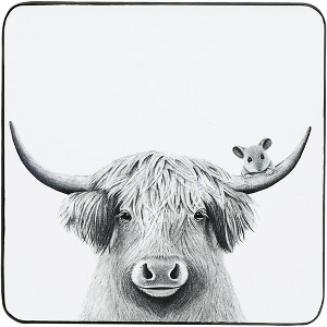 Pavilion Gift Company - Highland Cow - 4.25" Coaster - Coasters - 1 of 4
