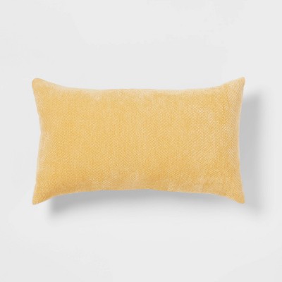 Yellow lumbar throw store pillows