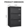 VASIP Lateral File Cabinet 3 Drawer,Filing Cabinets with Lock, Locking Metal File Cabinets Office Cabinet for Home Office/Legal/A4 - 3 of 4
