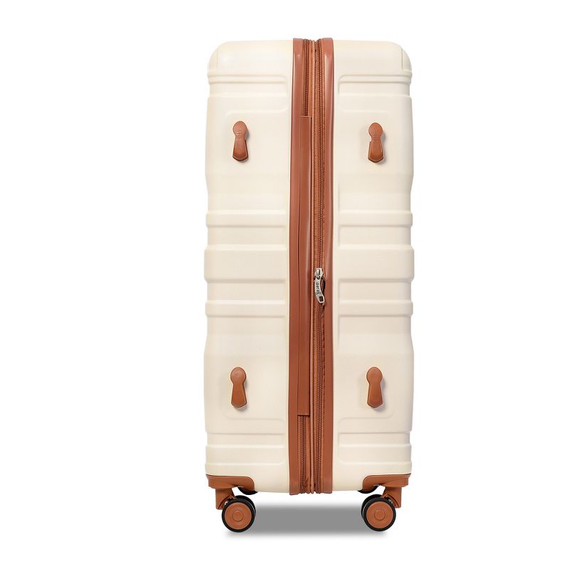 3 PCS Luggage Set, ABS Hardshell Expanable Spinner Suitcase with TSA Lock (20/24/28)-ModernLuxe, 4 of 12