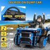 Garvee 24V 2-Seater Ride-On Dump Truck for Kids, Electric Construction Vehicle with Remote Control,Motorized Dump Bed, Shovel, LED Lights, Music - 3 of 4