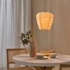 C Cattleya  60-Watt 10.75 in. 1-Light Natural/Black Wood Pendant Light - 2 of 4