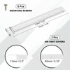 Unique Bargains Aluminum Alloy Cabinet Wardrobe Shoe Closet Rectangle Ventilation Grilles 2 Pcs - 2 of 4
