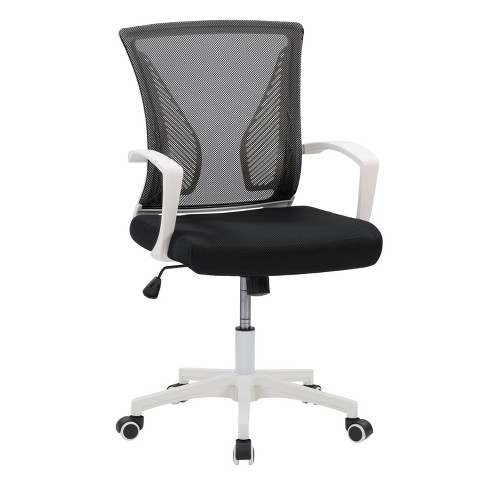 Vinsetto Vibration Massage Office Chair With Heat, Lumbar Pillow, Footrest,  Microfibre Comfy Computer Chair, White : Target