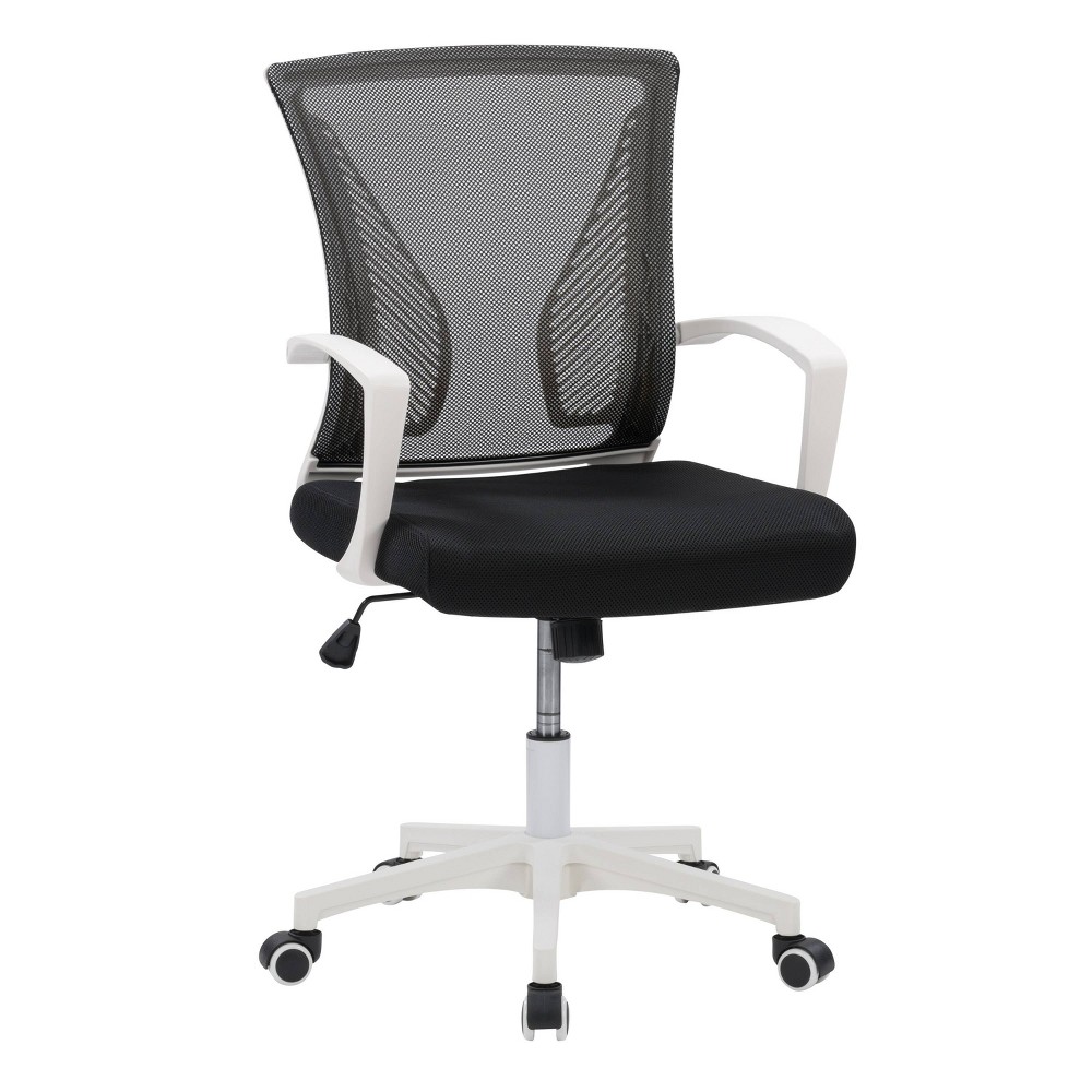 Photos - Computer Chair CorLiving Workspace Ergonomic Mesh Back Office Chair Black - : Adjustable, Lumbar Support, Nylon Frame 