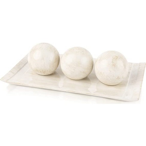 Creative Scents Rustic Luxe - Decorative Tray And 3 Ball Set : Target