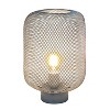 Creekwood Home Industrial Compact Mesh Wire Metal Table Lamp Gray - 2 of 4