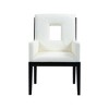 Meridian Furniture,Gwendolyn Vegan Leather Dining Arm Chair - 3 of 4