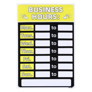 Unique Bargains PVC Changeable Waterproof Store Shop Business Hour Sign 1 Set - 1 of 4