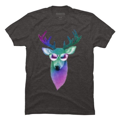 Men's Design By Humans Disco Stag By iamkeelin T-Shirt