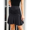 Clearlove Women Ruched Ruffle Short Skirt High Waisted Stretch Pleated Tennis E-Girls 90s A-Line Mini Skirt - 2 of 4