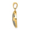 Black Bow Jewelry 14k Yellow Gold and Blue Translucent Acrylic Globe Pendant, 16mm - 2 of 4