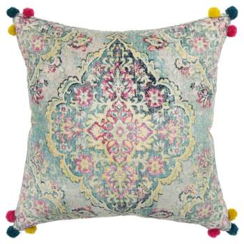 20"x20" Oversize Medallion Poly Filled Square Throw Pillow - Rizzy Home