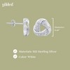 GILDED 1/10 ct t.w. Diamond Knot Post Earring in Sterling Silver - 4 of 4
