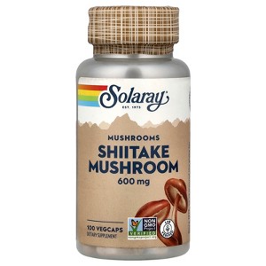 Solaray Mushrooms, Shiitake Mushroom, 600 mg, 100 VegCaps - 1 of 4