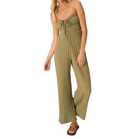 Women s Marseille Strapless Rib Jumpsuit Project Social T Target