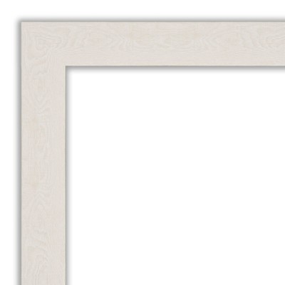 39" x 27" White Wood Framed Bathroom Vanity Mirror