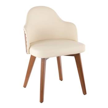 Ahoy Dining Chair Walnut/Cream/Brass - LumiSource