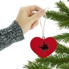 Northwestern Oklahoma State Primary Heart Love Wood Christmas Tree Holiday Ornament - 3 of 3