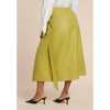 ELOQUII Double Belt Wrap Faux Leather Skirt - 4 of 4