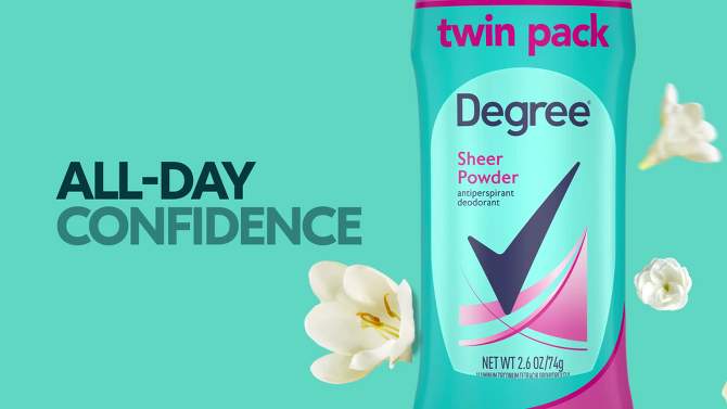 Degree Sheer Powder 48-Hour Antiperspirant &#38; Deodorant - 2.6oz/2ct, 2 of 9, play video