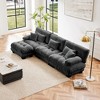 TiramisuBest Luxury Oversized L-Shaped Modular Sofa, Deep Seat Cloud Couch with Convertible Ottoman for Living Room, Chenille White - 3 of 4