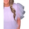 Women's Short Sleeve Tulle Top - Strut & Bolt - 2 of 3