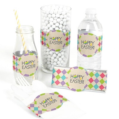Big Dot of Happiness Hippity Hoppity - DIY Party Supplies - Easter Bunny Party DIY Wrapper Favors & Decorations - Set of 15