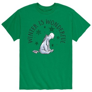 Men's - Winnie the Pooh - Eeyore Winter Is Wonderful Christmas Short Sleeve Graphic T-Shirt - 1 of 4