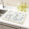 REGALWOVEN Diatomaceous Stone Dish Drying Mat, Floral Quick Dry Dish Drying Mats for Kitchen Counter, Dishes, Cups, and Utensils - 2 of 4