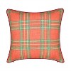 18"x18" Reindeer Boyfriend Plaid Square Throw Pillow Natural/Red - Edie@Home: Holiday Collection, Zipper Closure - 2 of 4