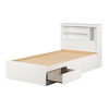 South Shore Myro Pantry Cabinet Faux White Marble/White: Laminate Surface, 6 Shelves, 1 Drawer, Particle Board Frame - 2 of 4
