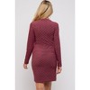 PinkBlush Burgundy Soft Brushed Knit Long Sleeve Maternity Dress - 3 of 4