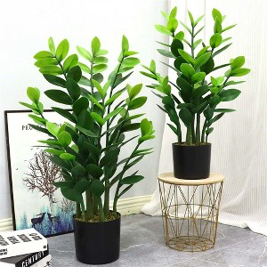 Artificial Plants, Real Touch Faux Greenery Houseplant, Real Touch Faux Potted Plant For Home Table Decor Bedroom Aesthetic - 1 of 4