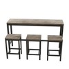 NicBex Rectangle 4-Piece Dining Set –Long Table with 3 Bar Stools, Modern Kitchen Table Set for Breakfast Nooks, or Small Dining Spaces - 2 of 4