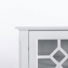 Resenkos Sideboard Buffet with Glass Door Front and Adjustable Interior Shelves, White - 2 of 4
