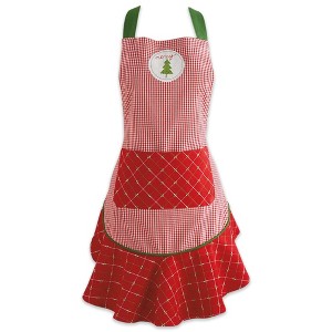 DII Holiday Ruffle Cotton Apron - 1 of 4
