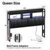Aheaplus Upholstered Headboard with Storage Shelf, Charging Station and LED Light - 3 of 4