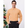 Lars Amadeus Men's Button Down Long Sleeves Gingham Plaid Dress Shirts - 2 of 4
