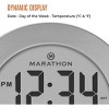 Marathon Round Atomic Alarm Clock with Push-Button Backlight, Indoor temperature & 8 Time Zones - 4 of 4