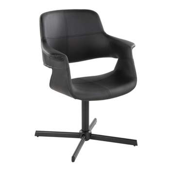 Vintage Flair Swivel Accent Chair Black - LumiSource