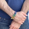 West Coast Jewelry Men's Polished Multi Color Natural Stones Bead Adjustable Bracelet - 3 of 4