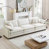 NicBex 115.34 Inch Corduroy 3-Seater Sofa with 2 Arm Pillows and 3 Throw Pillows for Living Room,Apartment,Bedroom - 2 of 4