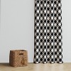 Bacati - Check Plaids Printed Black Cotton Printed Single Window Curtain Panel - 4 of 4