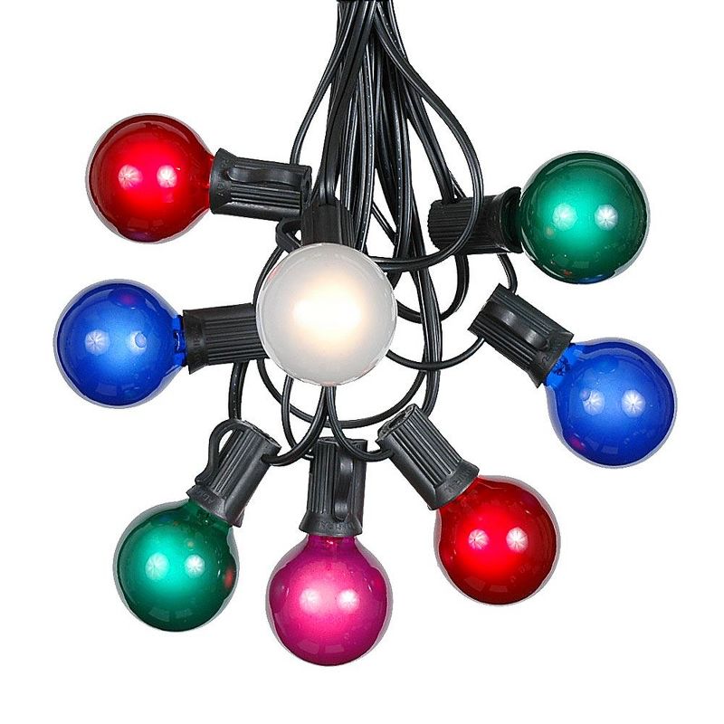 Novelty Lights 25 Feet G40 Globe Outdoor Patio String Lights, Black Wire, 1 of 8