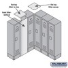 Salsbury Industries In-Line Flat Top Filler Size: 1" H x 15" W x 12" D, Color: Gray - image 2 of 3