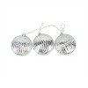 Penn Lighted Ribbed Mercury Glass Finish Ball Christmas Ornaments - Silver - Clear Lights - Set of 3 - 2 of 4