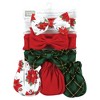 Hudson Baby Infant Girl Cotton Headband and Scratch Mitten Set, Poinsettia, 0-6 Months - 2 of 4