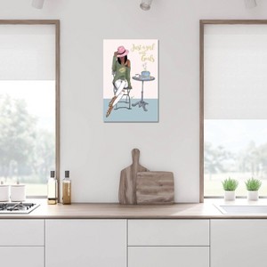 iCanvas Just A Girl with Goals Dark Skin by Rongrong DeVoe Canvas Print Wall Art - 1 of 3